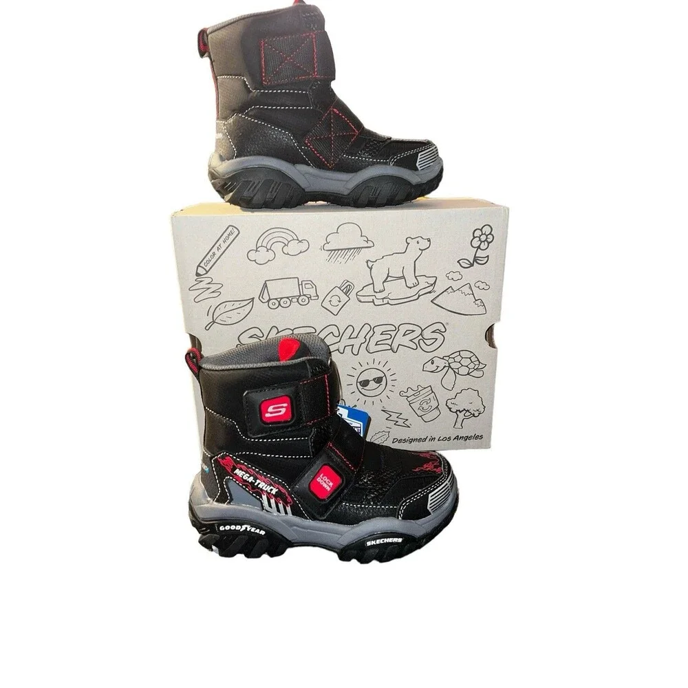 Skechers Boots kids shoes  Water Repellent Turbo Speed EZ-Trax size 1